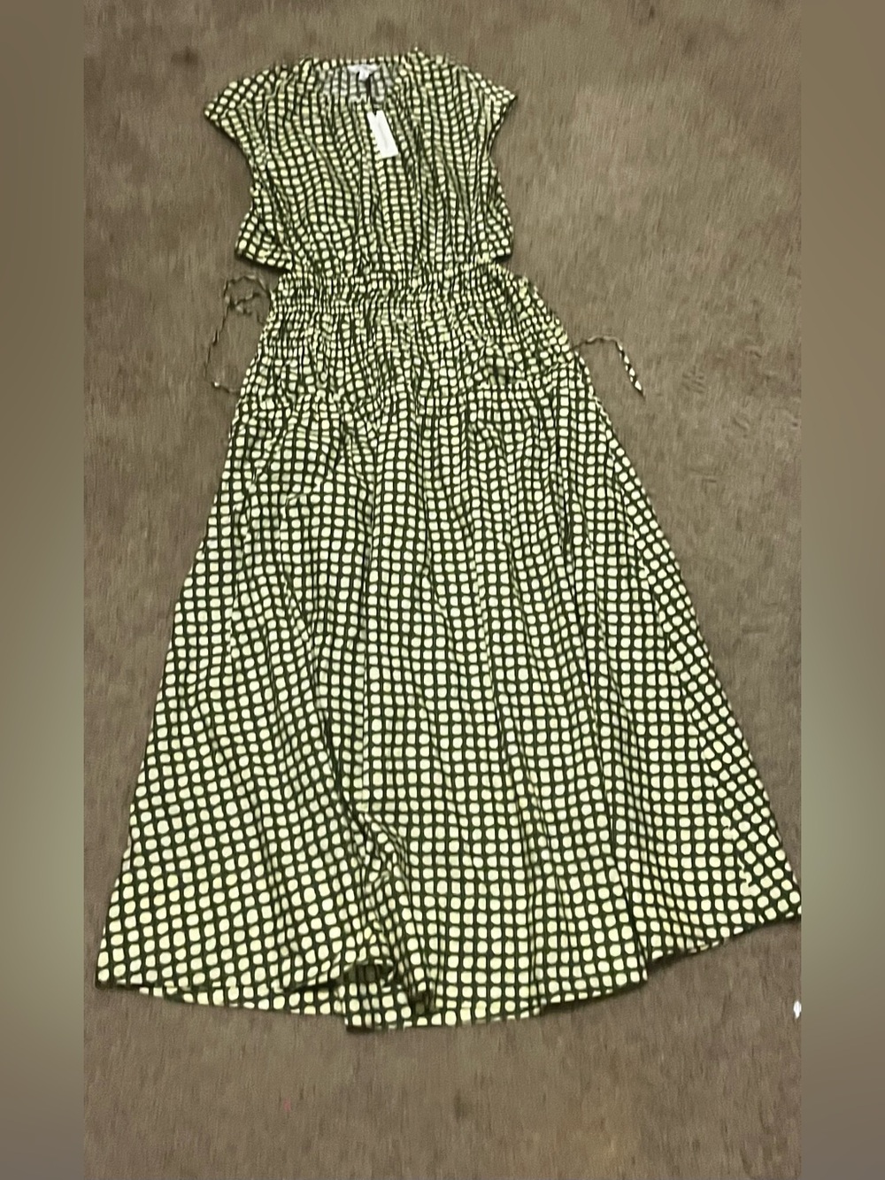 BANANA REPUBLIC SMOCKED COTTON POPLIN MAXI DRESS WITH OPEN BACK - Picture 5 of 6